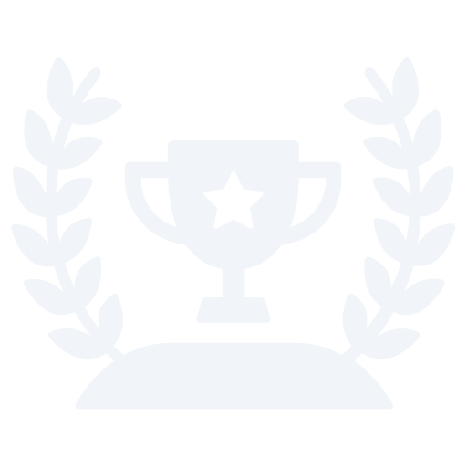 Award trophy with laurel wreath; symbol of achievement and self-mastery.