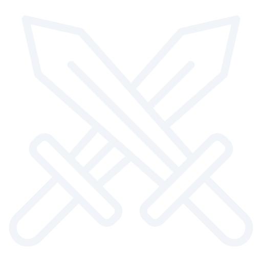 Two swords crossed, symbolizing conflict resolution and self-mastery.